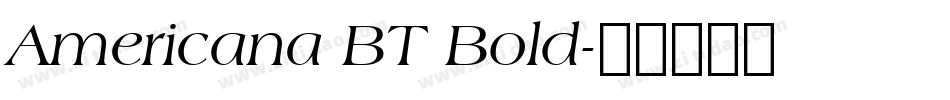 Americana BT Bold字体转换